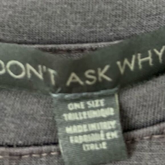 NWT Don't Ask Why Open Back Plum Shirt One Size - Picture 7 of 8